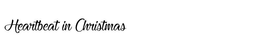 Heartbeat in Christmas font